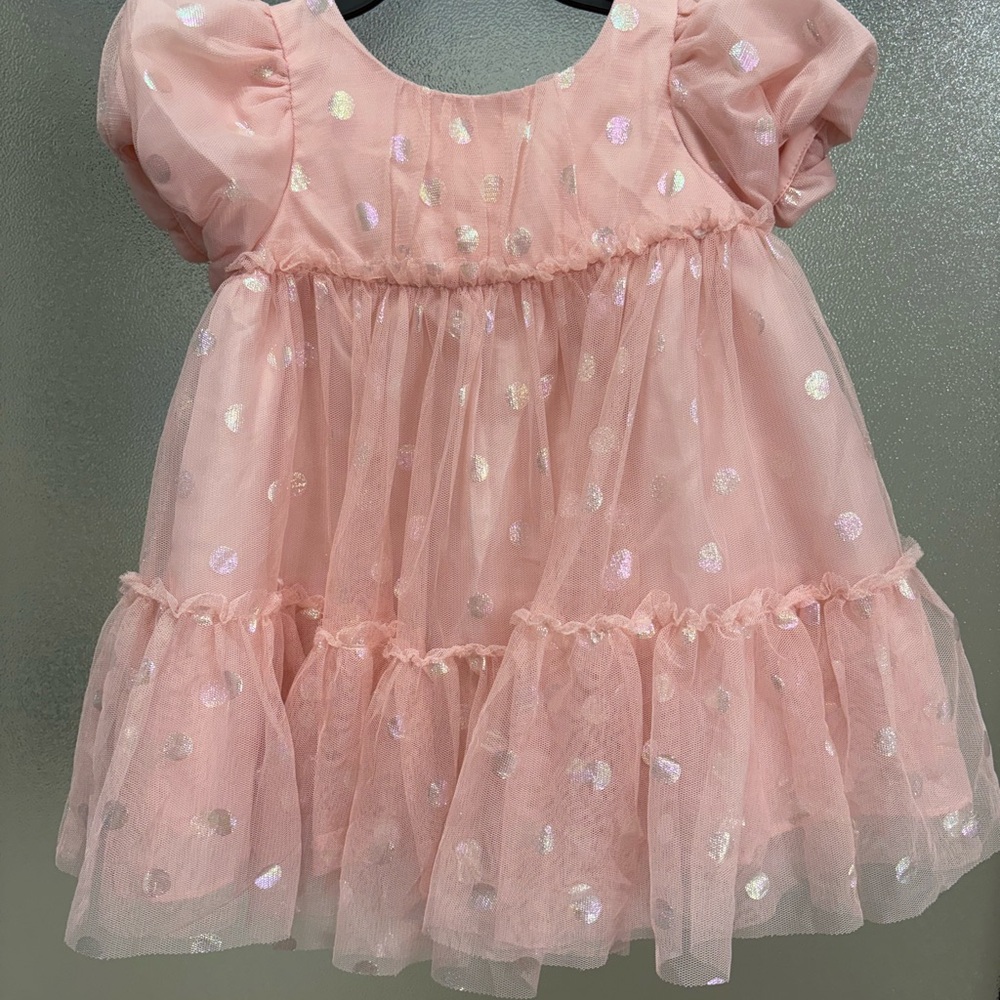 Pink Polka Dot Tulle Dress